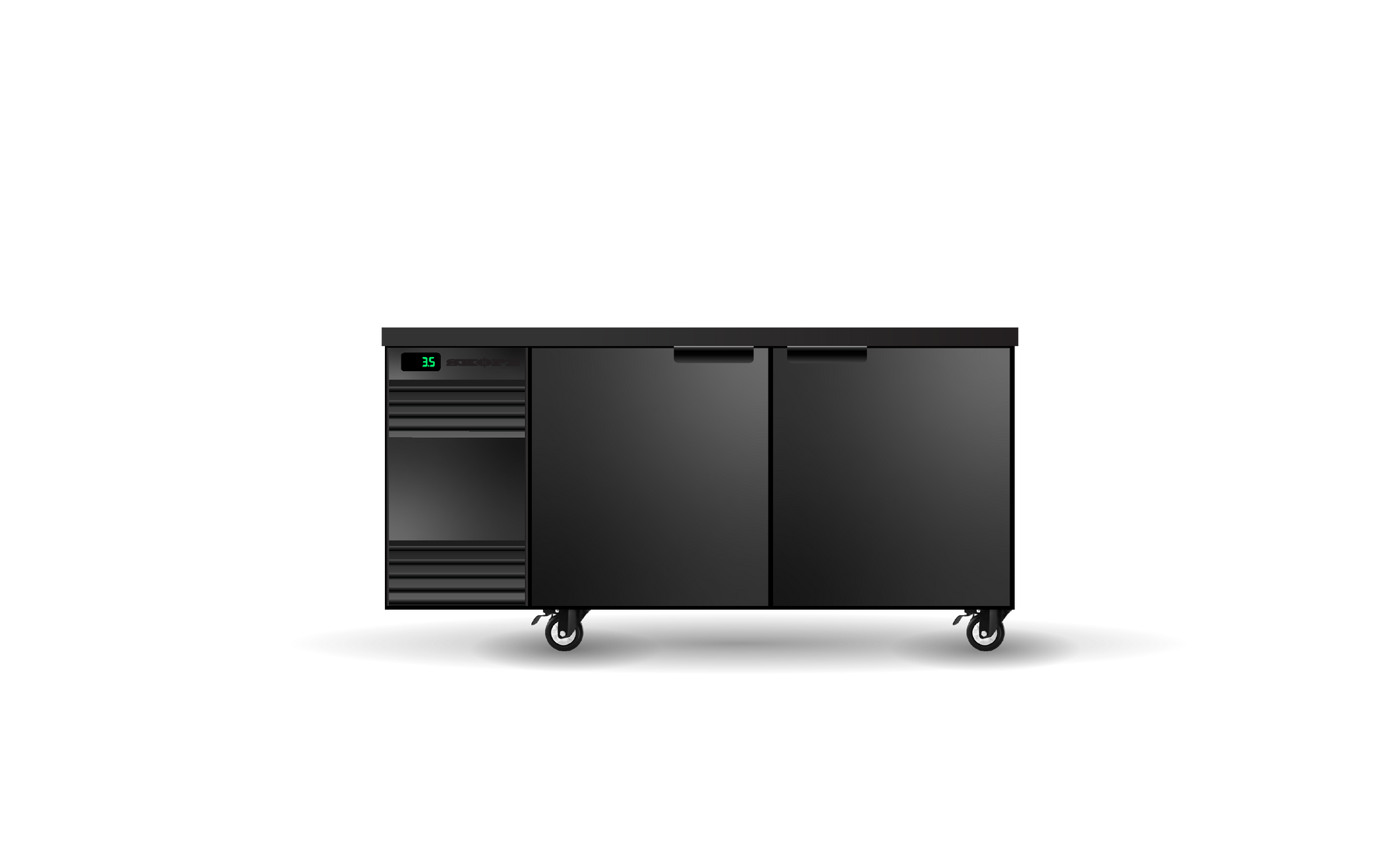 BackBar 2 Solid Swing Door CounterLine Fridge
