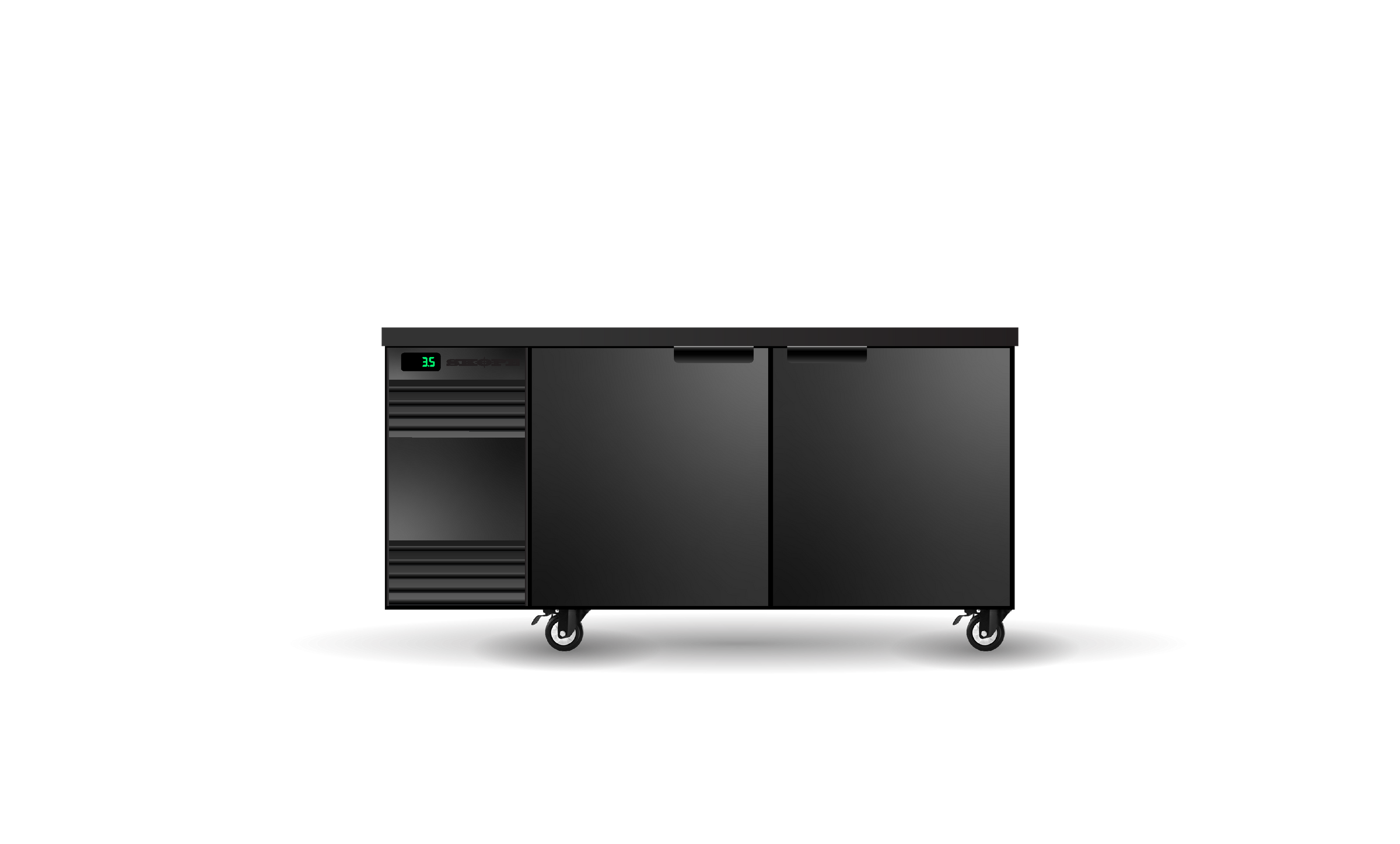 BackBar 2 Solid Swing Door CounterLine Fridge