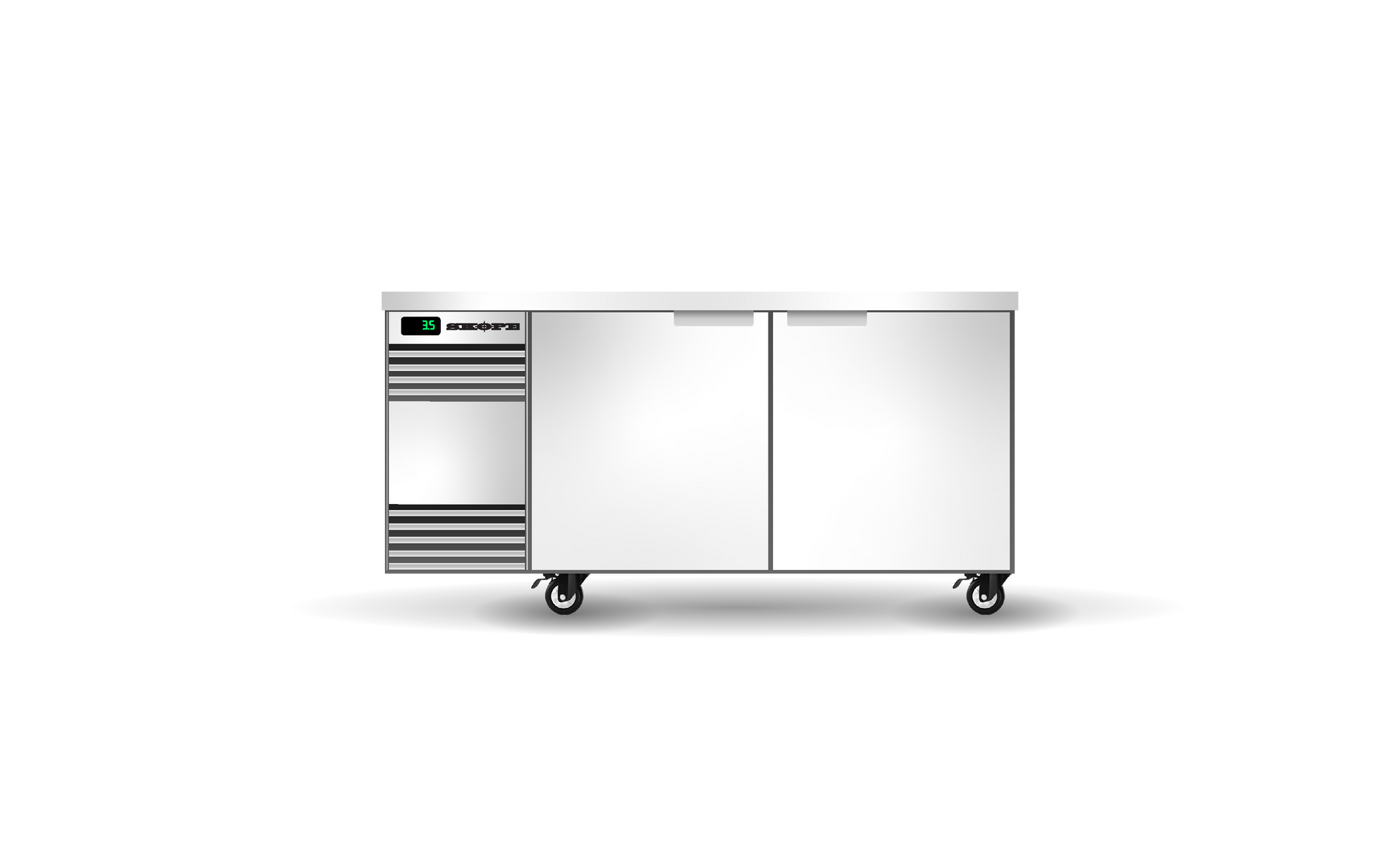 BackBar 2 Solid Swing Door CounterLine Fridge