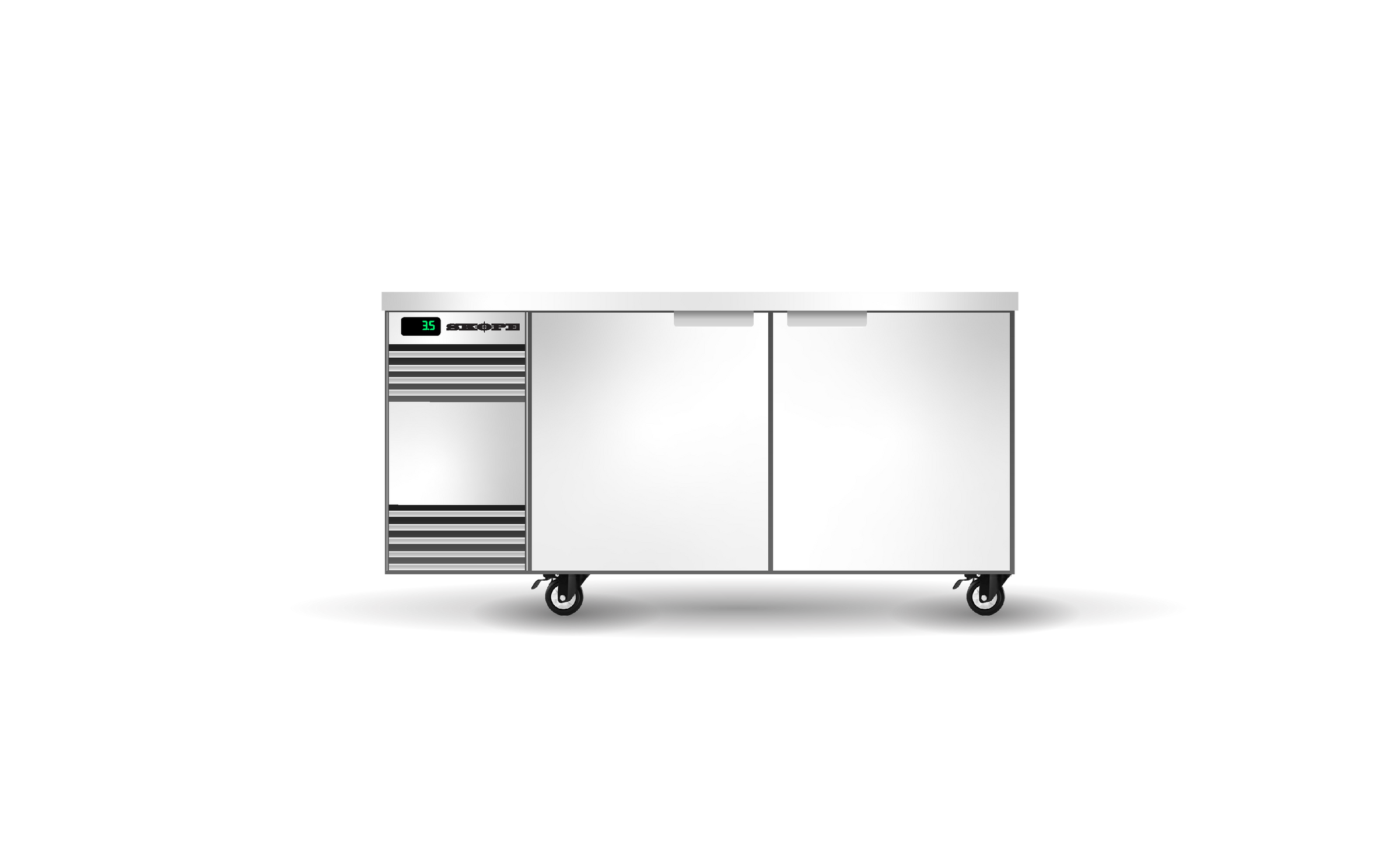 BackBar 2 Solid Swing Door CounterLine Fridge