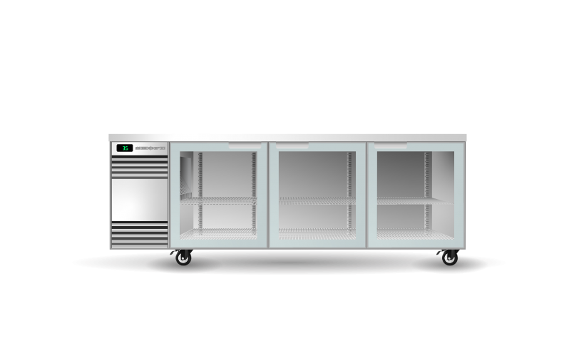 SKOPE CL.3.GSW BackBar 3 Glass Swing Doors CounterLine Fridge