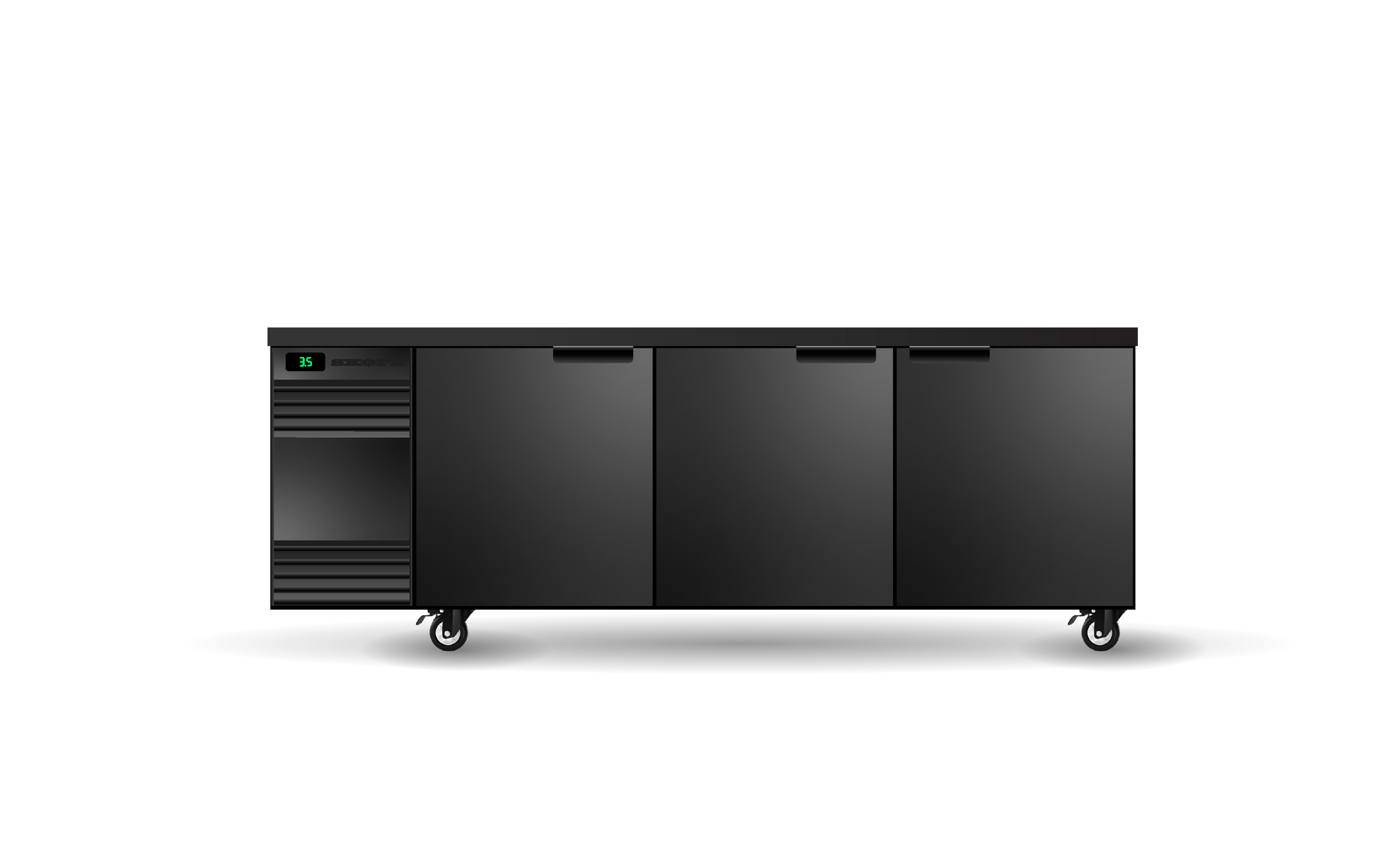 BackBar 3 Solid Swing Door CounterLine Fridge