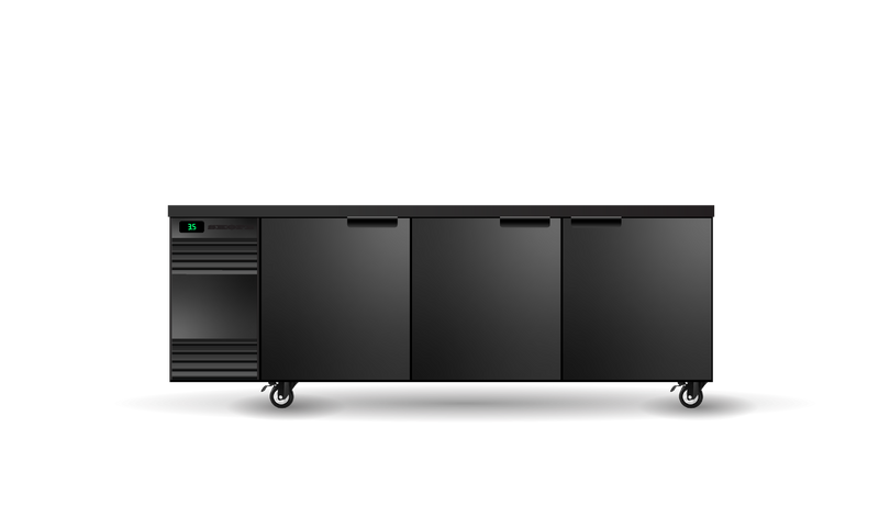 BackBar 3 Solid Swing Door CounterLine Fridge
