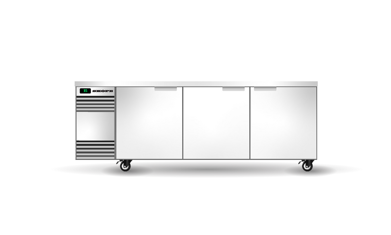BackBar 3 Solid Swing Door CounterLine Fridge
