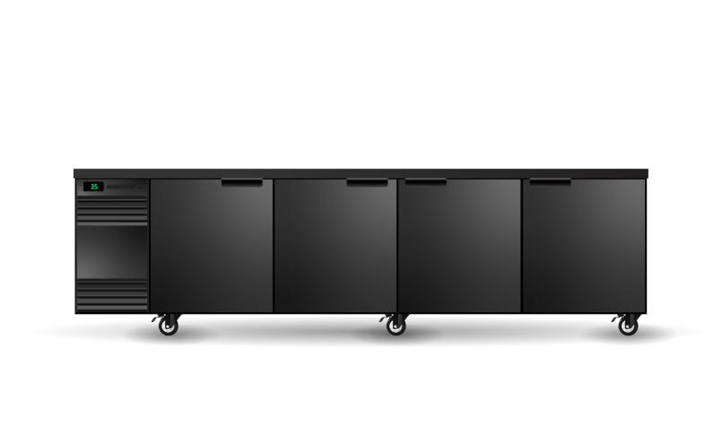 BackBar 4 Solid Swing Door CounterLine Fridge