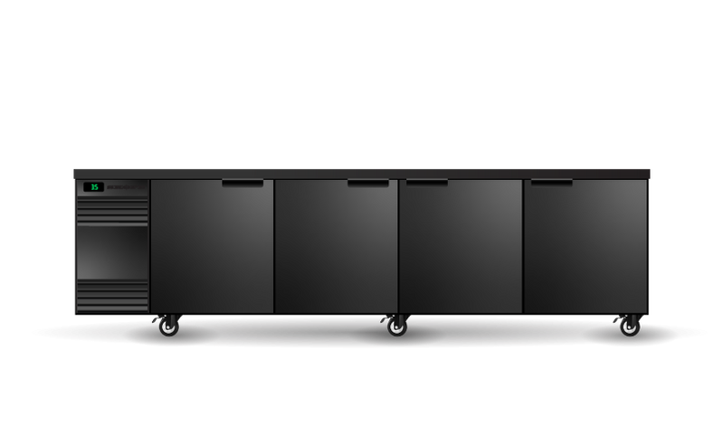 BackBar 4 Solid Swing Door CounterLine Fridge