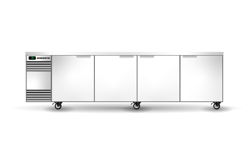 BackBar 4 Solid Swing Door CounterLine Fridge