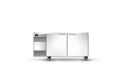 BackBar 2 Solid Swing Door SlimLine Fridge