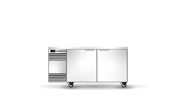 BackBar 2 Solid Swing Door SlimLine Fridge