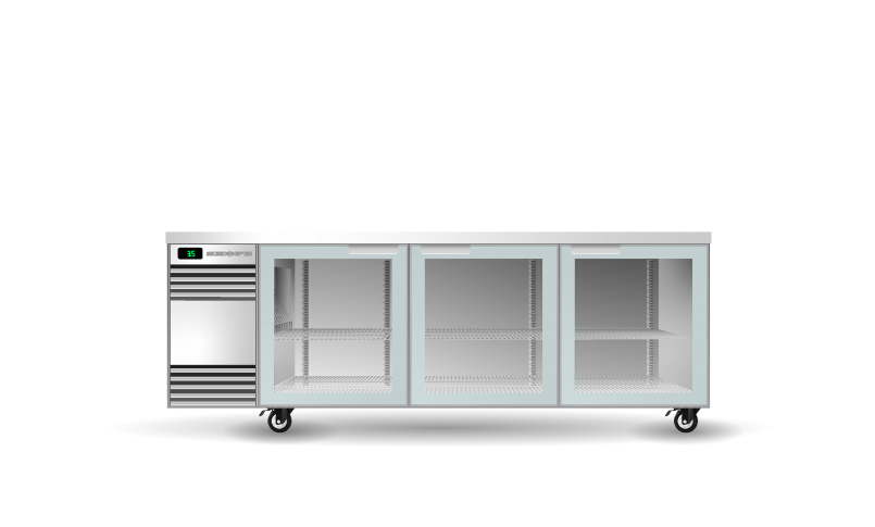 SKOPE SL.3.GSW BackBar 3 Glass Swing Doors SlimLine Fridge