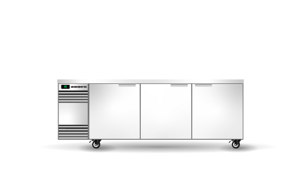 BackBar 3 Solid Swing Door SlimLine Fridge