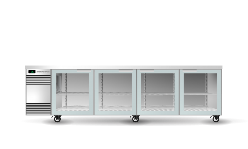 SKOPE SL.4.GSW BackBar 4 Glass Swing Doors SlimLine Fridge