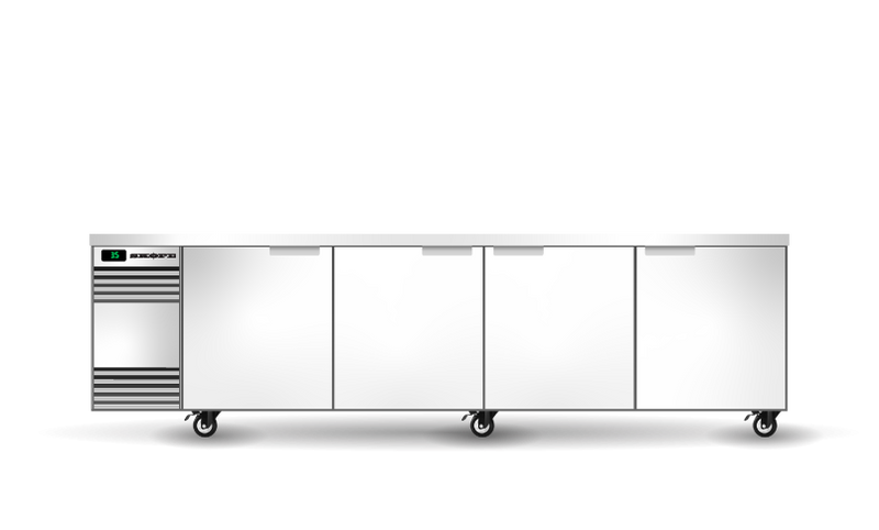 BackBar 4 Solid Swing Door SlimLine Fridge