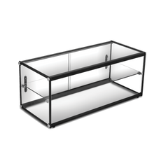Exquisite CD120 Two Tiers Flat Glass Ambient Cake Display