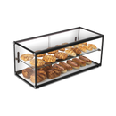 Exquisite CD120 Two Tiers Flat Glass Ambient Cake Display