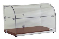 Exquisite CD45 Two Tiers Curved Glass Ambient Cake Display