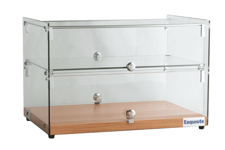 Exquisite CD50 One Tier Flat Glass Oak Ambient Cake Display