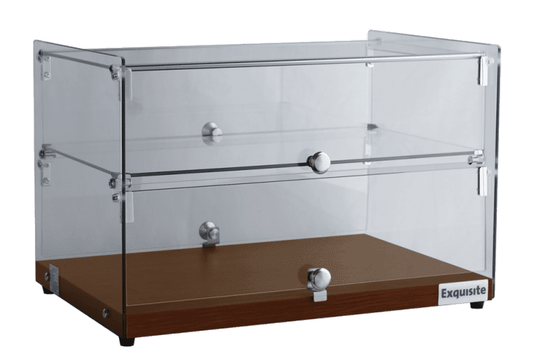 Exquisite CD50 One Tier Flat Glass Oak Ambient Cake Display