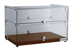 Exquisite CD50 One Tier Flat Glass Oak Ambient Cake Display