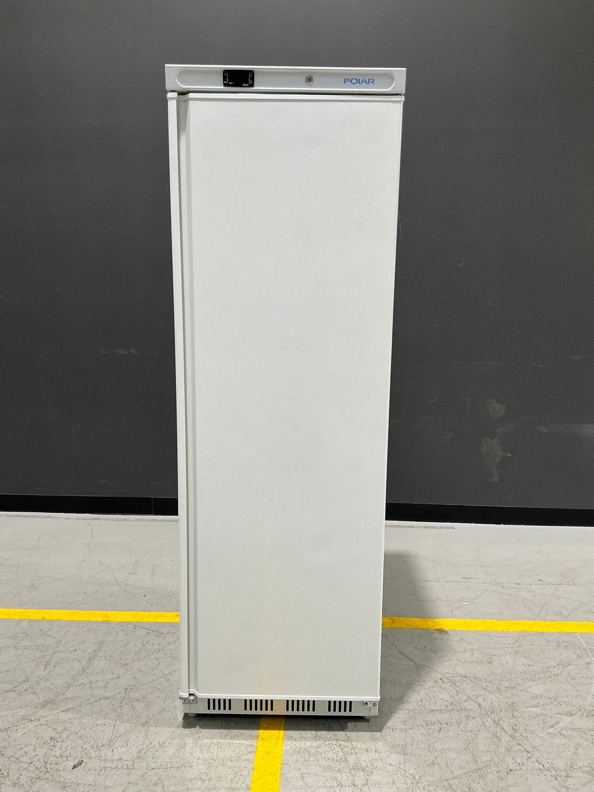 Polar CD613-A-02 white upright freezer, serial 24229595