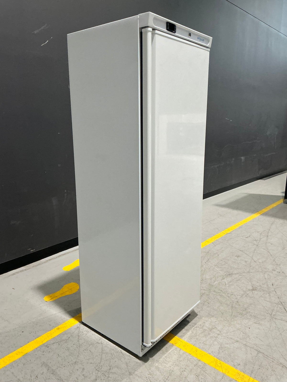 Polar CD613-A-02 white upright freezer, serial 24229595