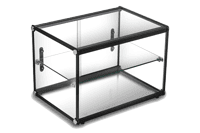 Exquisite CD65 Two Tiers Flat Glass Ambient Cake Display