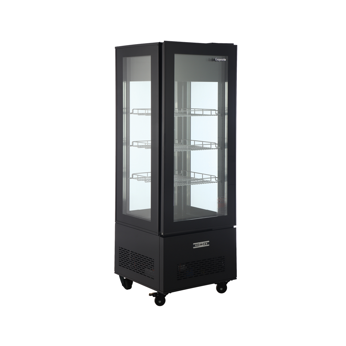 Exquisite CDF400 Four-Sided Glass Upright Freezer