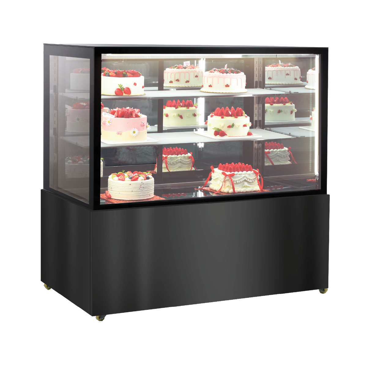 Exquisite CDM212 Two shelves + base Refrigerated Cake Display