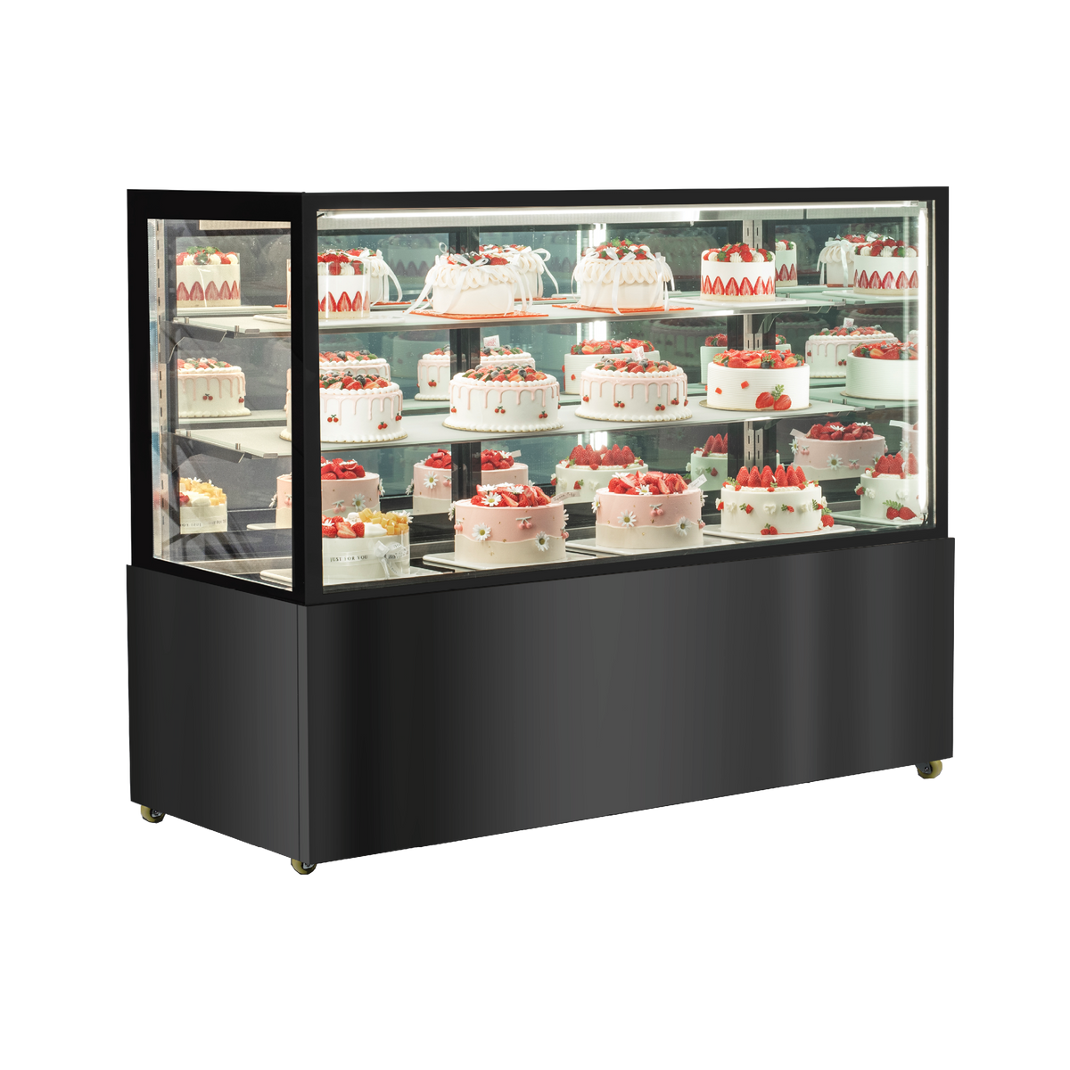 Exquisite CDM215 Two shelves + base Refrigerated Cake Display