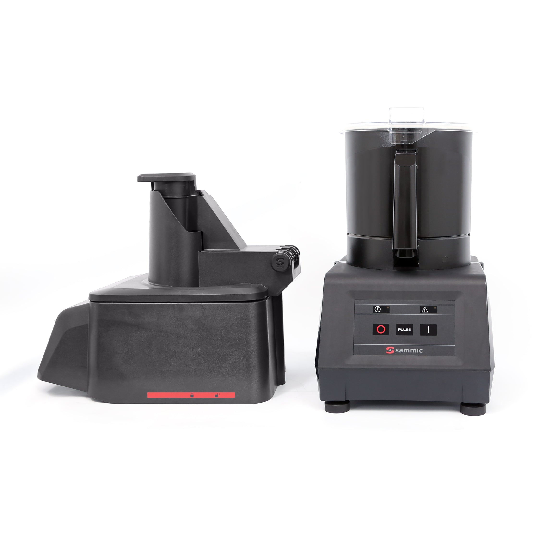 Sammic Compact Combination Vege Prep Machine -Single Speed Motor Block + Vegetable Slicer Attachment + 4.4L Cutter Bowl