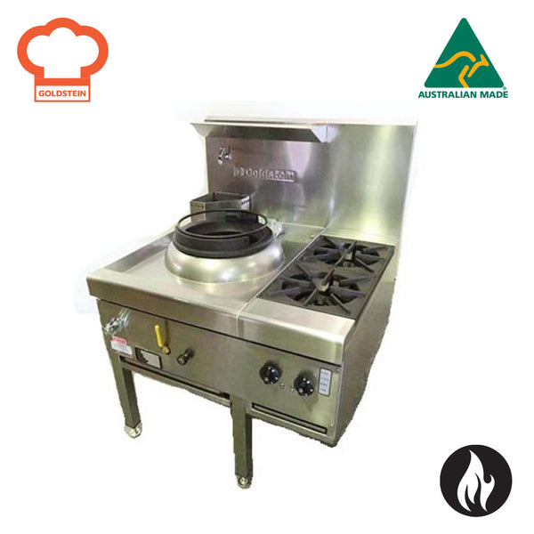 Goldstein - CWA1B2D/R 2 open burners & 1 wok 356 mm w/ dual ring burner