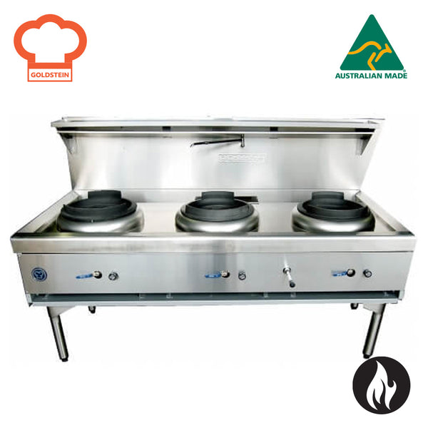 Goldstein - CWA3D/R 3 woks 356 mm w/ dual ring burner