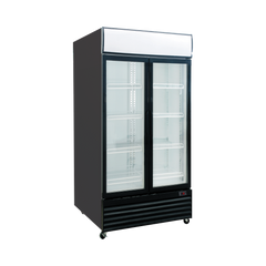 Exquisite DC1000P Two Glass Doors Upright Refrigerator