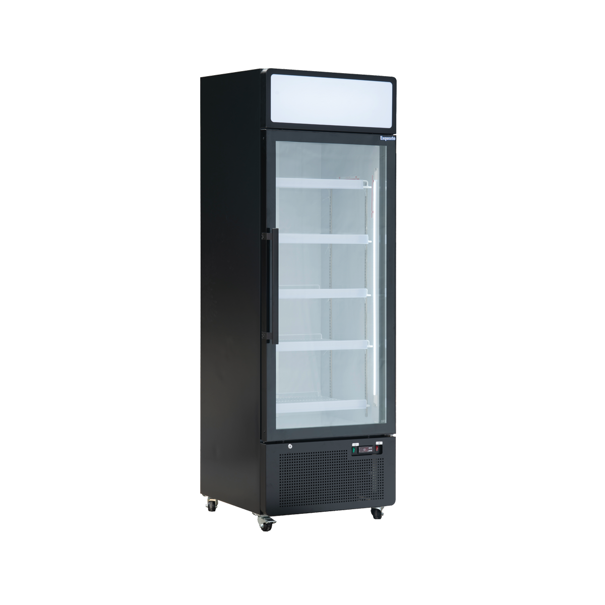 Exquisite DC440P One Glass Door Upright Refrigerator - Black