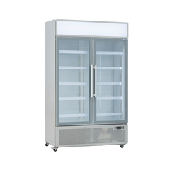 Exquisite DC880P Two Glass Doors Upright Refrigerator