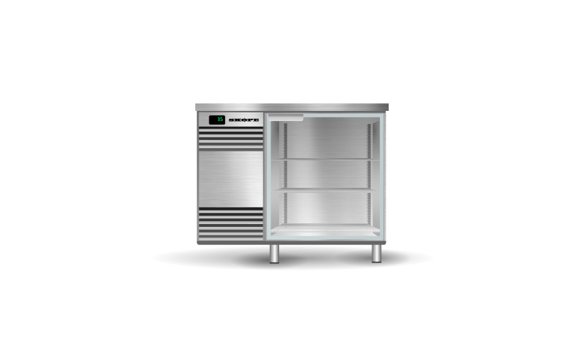 Glass Chiller 1 Door, Remote