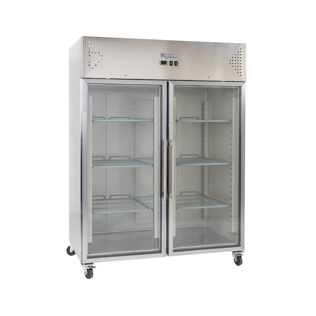 Exquisite GSC1410G Two Glass Doors Upright Refrigerator