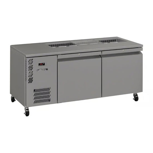 Williams Emerald - Two Door Stainless Steel Under Counter Refrigerator With Blown Air Well