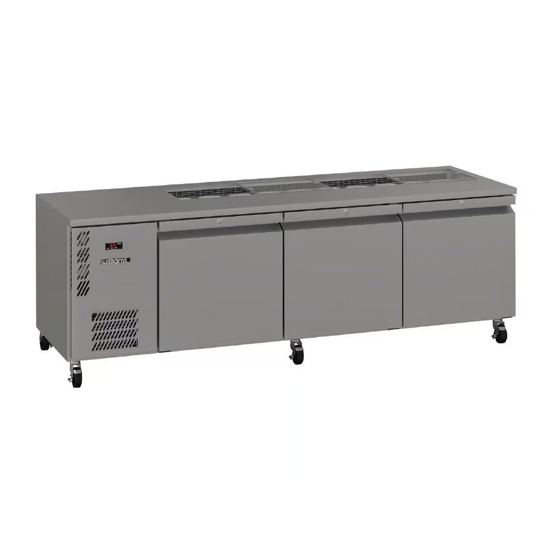 Williams Emerald - Three Door Stainless Steel Under Counter Refrigerator With Blown Air Well