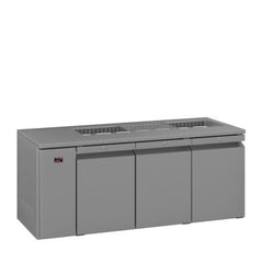 Williams Opal - Three Door Stainless Steel Remote Under Counter Refrigerator With Blown Air Well