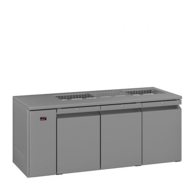 Williams Opal - Three Door Stainless Steel Remote Under Counter Refrigerator With Blown Air Well