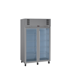 Williams Pearl - Two Door Stainless Steel Upright Display Refrigerator