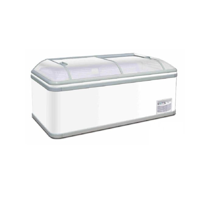 IARP KREA 190.9 Curved Glass Island Freezer