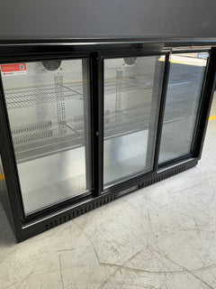 Exquisite UBC330S Three Sliding Doors Backbar Display Refrigerators