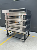 Moretti Forni COMP-S120E-3-S Serie S Triple Deck Oven on Stand