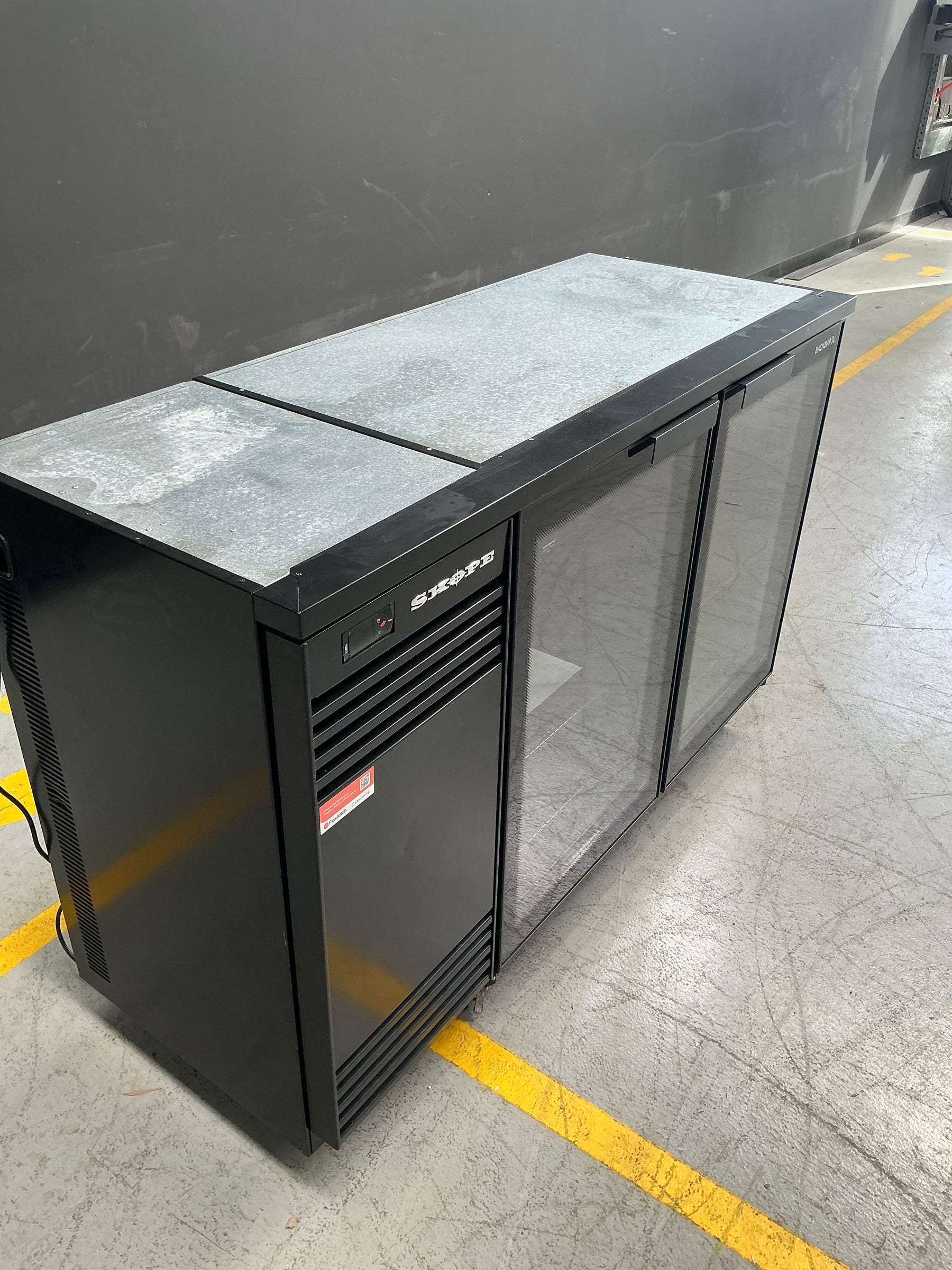 Skope - BB380X-2SW - 2 Door Glass Back Bar Fridge
