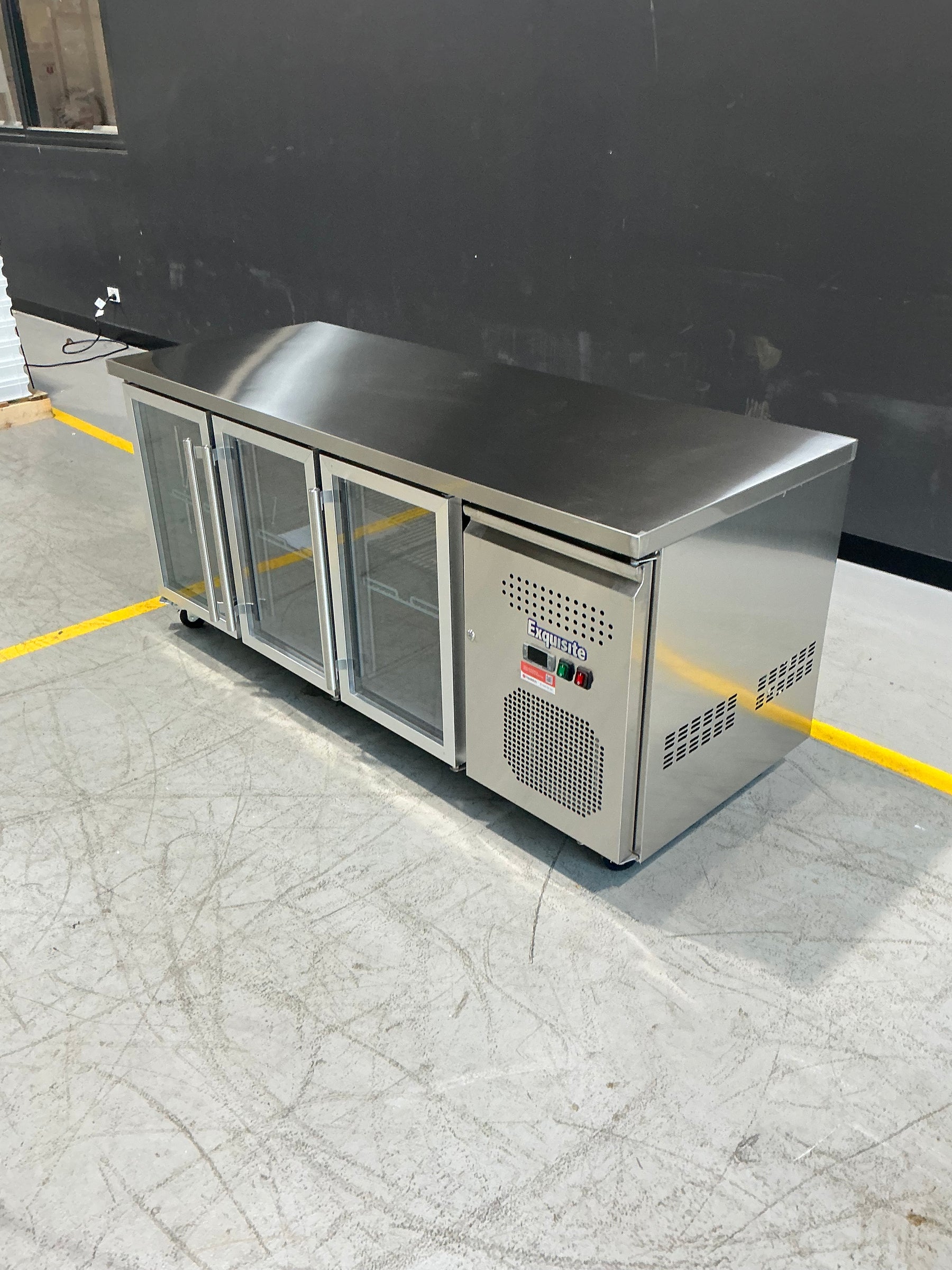 Exquisite - USC400G - 3 Glass Door Underbench Storage Fridge