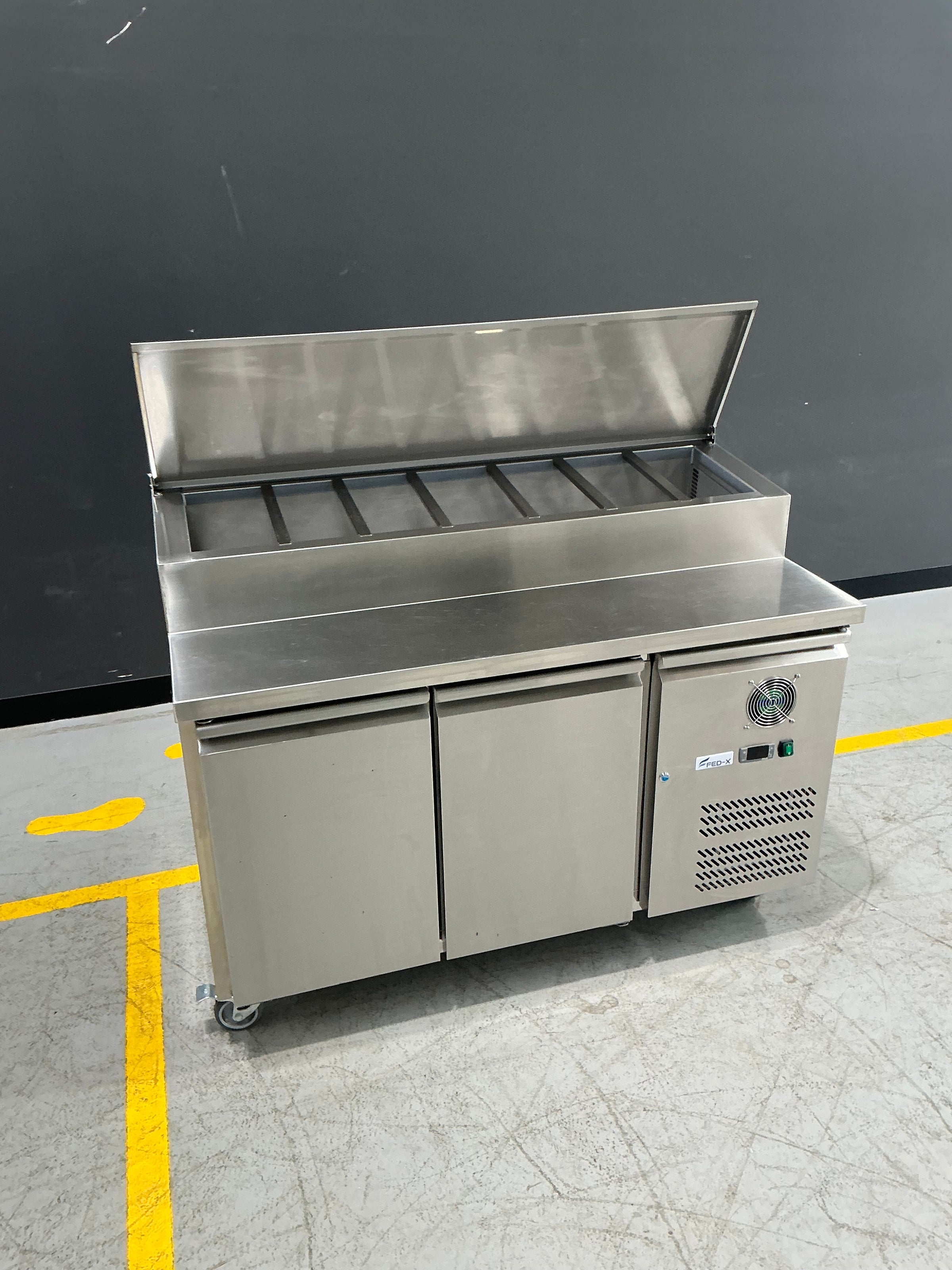 FED-X XSS7C13S2V 282L Two-Door Sandwich Prep Counter