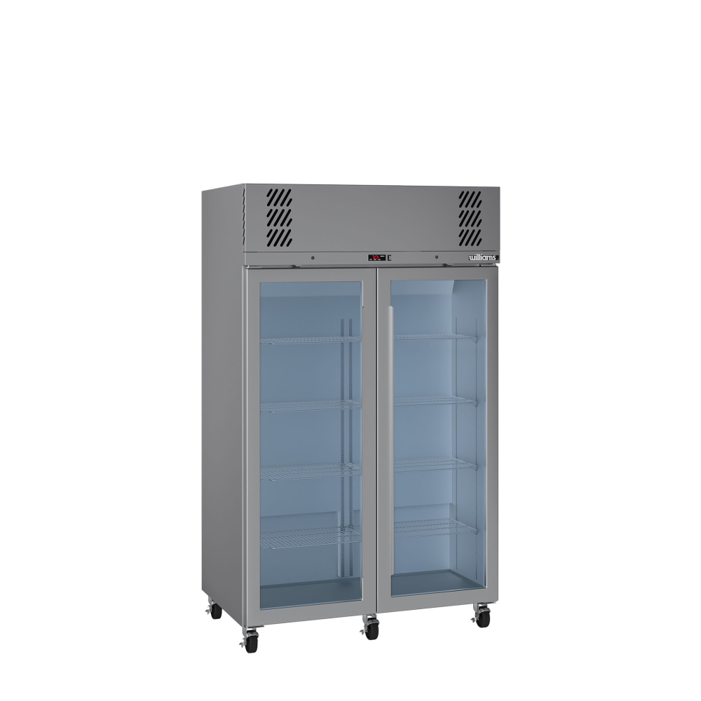 Williams Pearl - Two Door Stainless Steel Upright Display Freezer