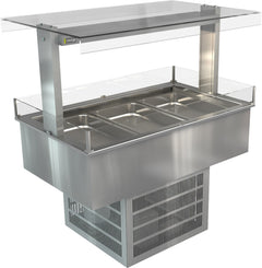 Cossiga Refrigerated Well With Gantry Silver 1145mm LSRF3